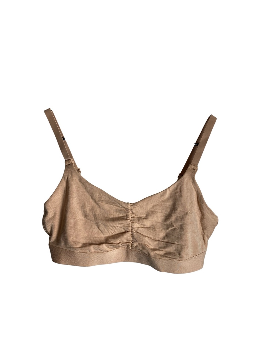Quince Ruched Front Bralette Seamless Wirefree Comfort Bra